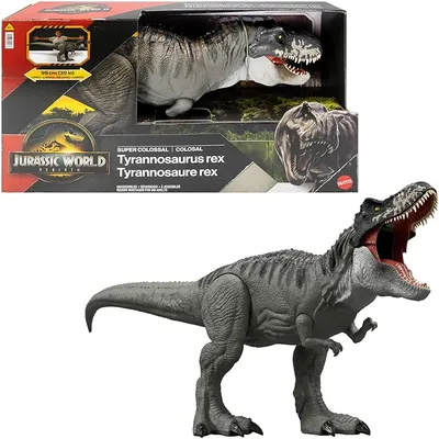 Mattel Jurassic World: El Renacer, Tiranosaurio Rex Supercolosal Figura de acción de dinosaurio