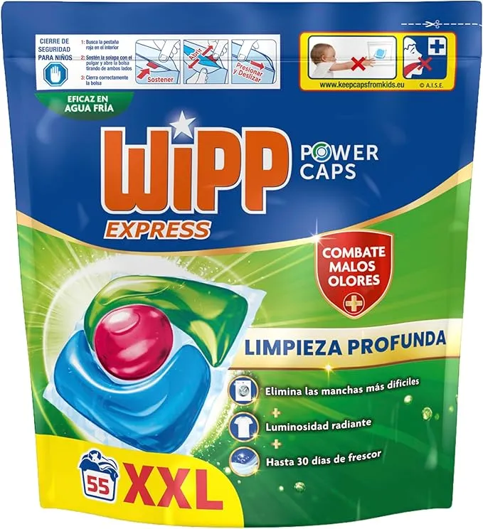 Detergente cápsulas Wipp Express