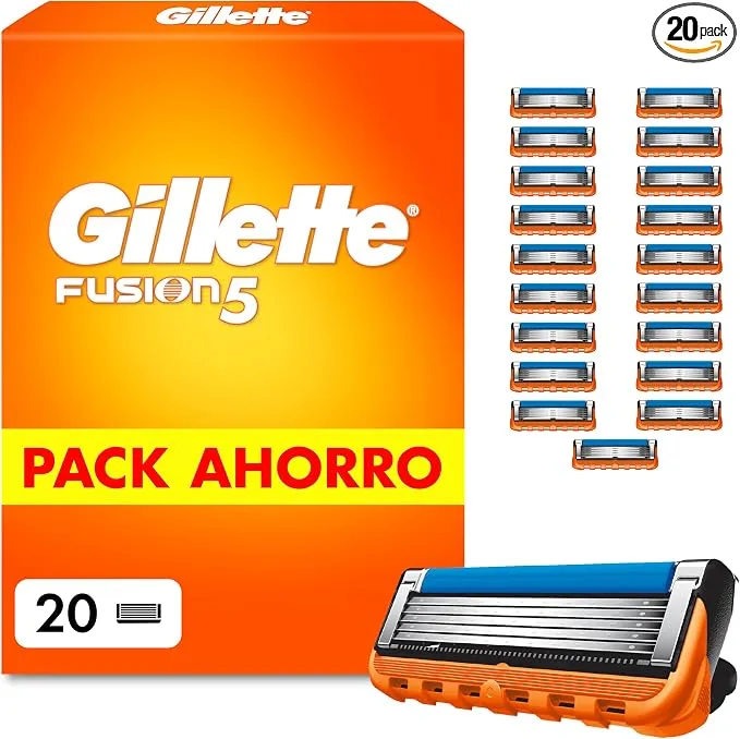 Cuchillas Gillette Fusion5 Hombre Pack 20 Unidades