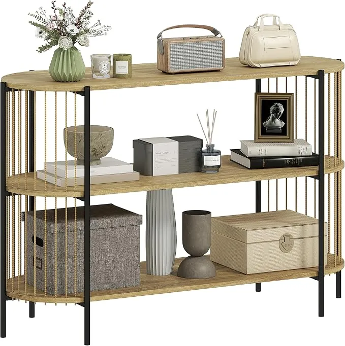 Mesa Consola Homcom Diseño Bohemio con Cuerda Trenzada