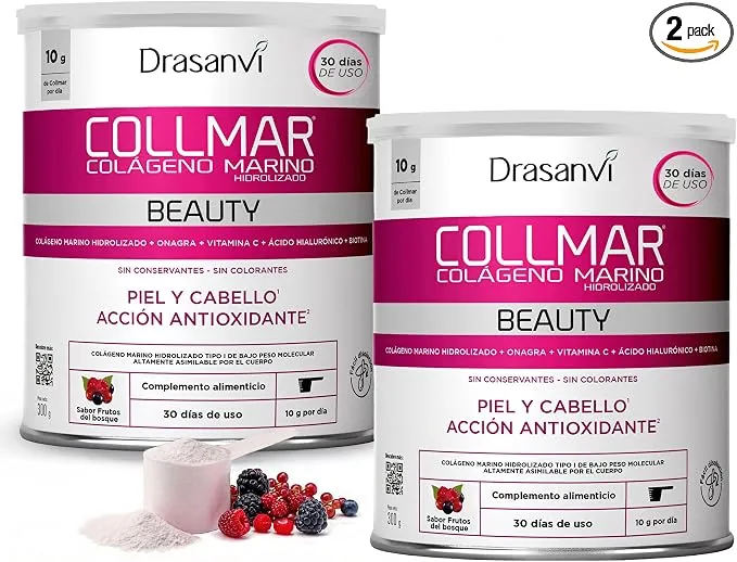 Pack x2 Colágeno Marino Hidrolizado Drasanvi con Ácido Hialurónico y Vitamina C