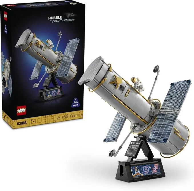 LEGO Icons Telescopio Espacial Hubble 11382 - Set STEM para Adultos con Minifigura