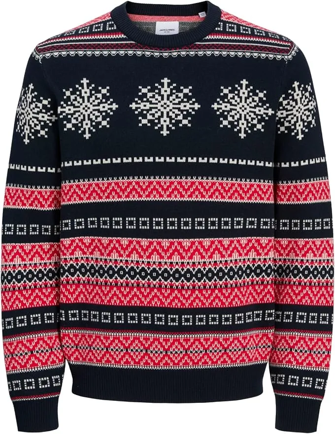 Pack 1 Jersey Jack & Jones Jjxmas Noel Knit Crew Neck para Hombre