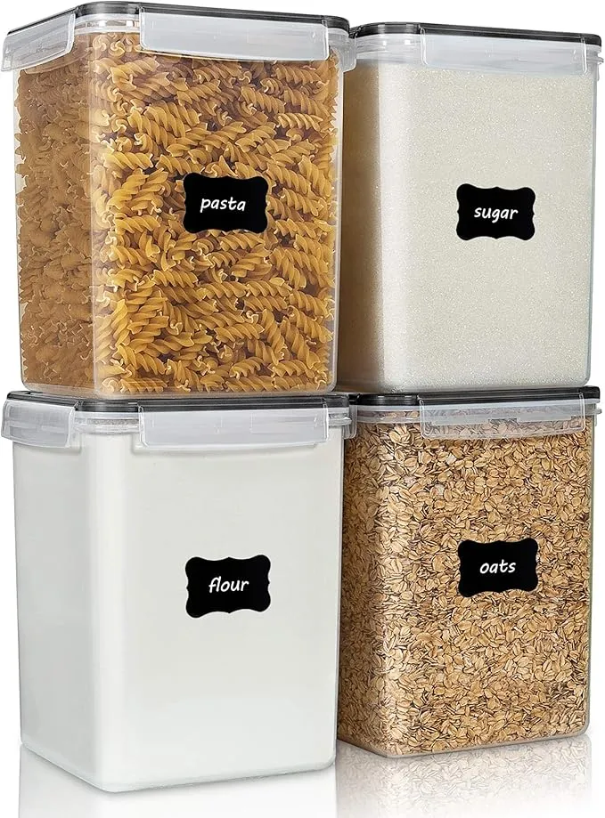 Vtopmart: Pack 4 Recipientes Herméticos 5.2L para Almacenamiento de Alimentos