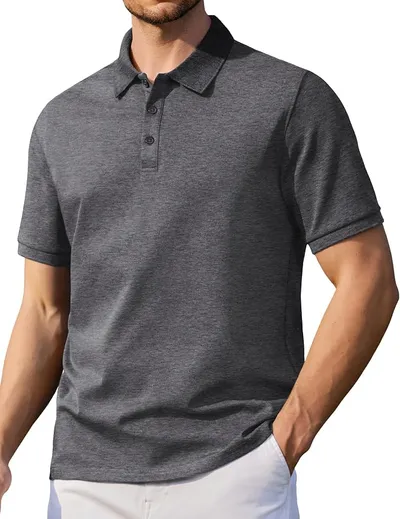 Polo COOFANDY de Algodón Básico para Hombre