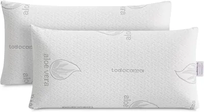 Pack 2 Almohadas Viscoelásticas Todocama Aloe Vera 75 cm para Cervicales