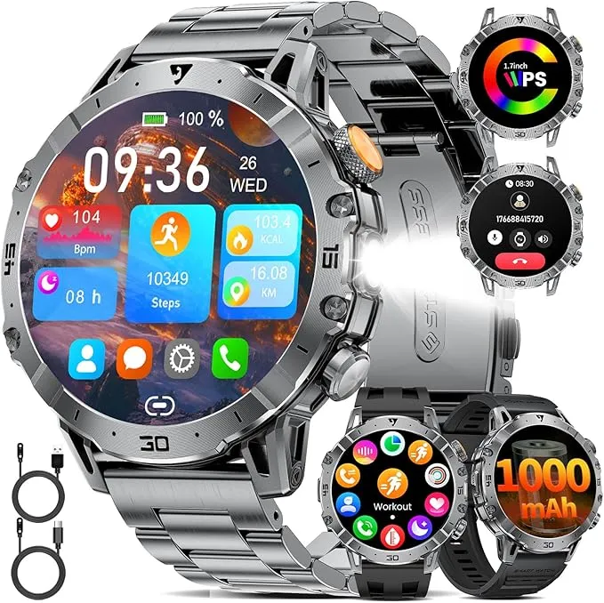 Smartwatch Hombre EF18-A con Llamadas Bluetooth y Batería 1000mAh