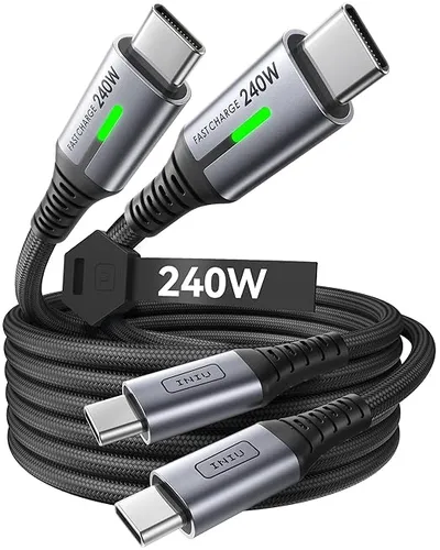 Pack 2 Cables USB C INIU 240W Carga Rápida PD3.0