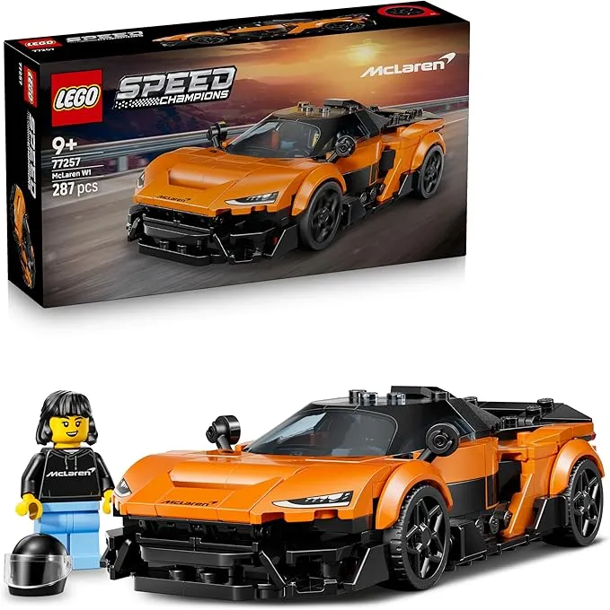 LEGO Speed Champions McLaren W1 - Maqueta de Coche Coleccionable con Minifigura