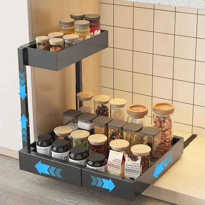 Ornestia Organizador Extraíble Bajo Fregadero - Negro