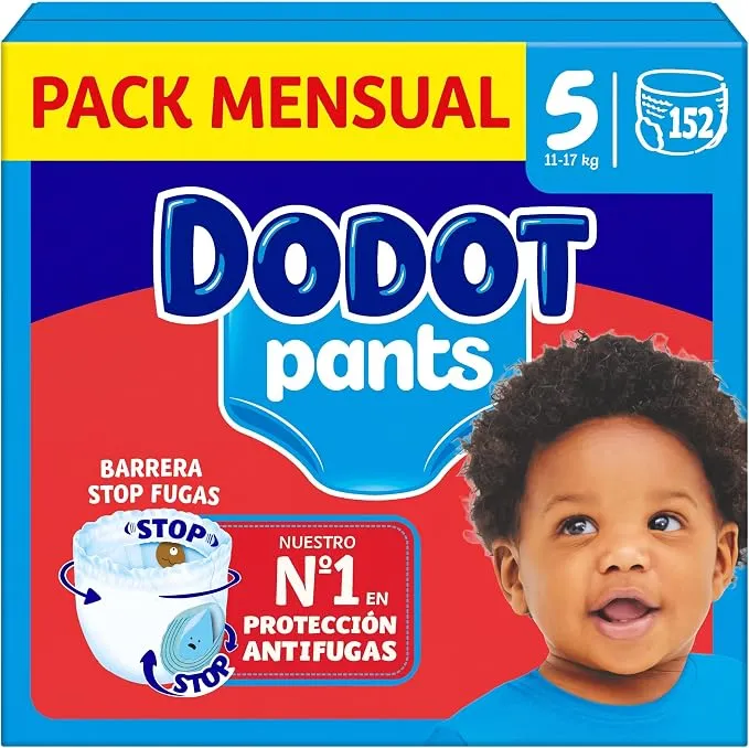 Dodot Pants Pañales Talla 5 (152 Unidades) - Protección 360°