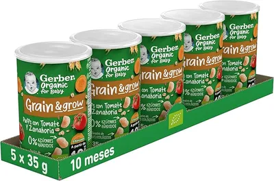 GERBER Organic Snack Tomate y Zanahoria