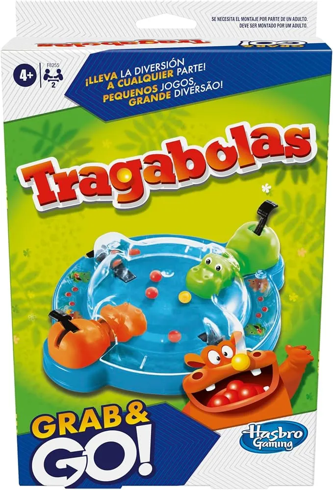 Hasbro Gaming Tragabolas Edición Bolsillo - Juego de Habilidad para Niños