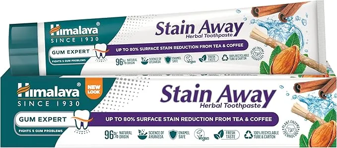 Pasta Dental Himalaya Stain-Away Pack para Higiene Bucal Diaria