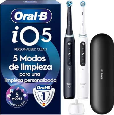 Oral-B iO 5N Cepillos de Dientes Eléctricos, Pack de 2