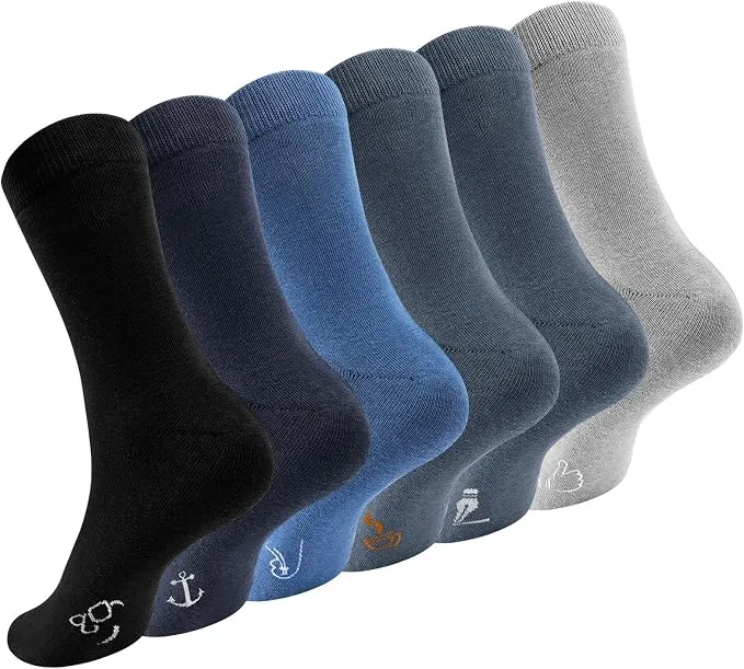 OSDUE Calcetines de Bambú para Hombre y Mujer (6 Pares)