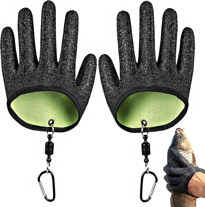 Xynovate Guantes de Pesca Impermeables Anticortes con Cierre Magnético
