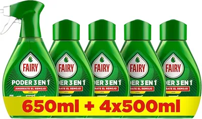 Fairy Pack Poder Sin Remojo Limón Spray 650ml + 4 Recambios 500ml