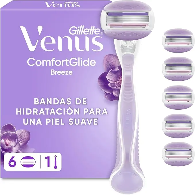 Gillette Venus ComfortGlide Breeze Pack 6 Recambios - Piel Suave y Duradera