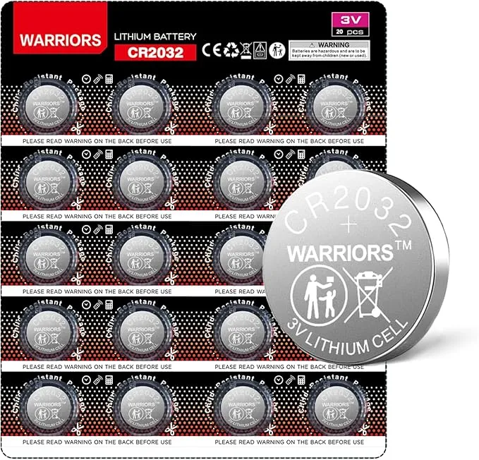 Pilas de botón Warriors 20X CR2032 3V (20 unidades)