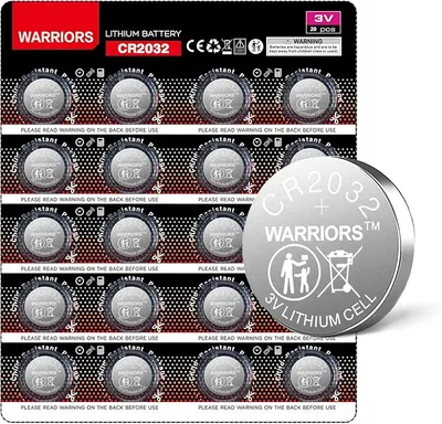 Pilas de botón Warriors 20X CR2032 3V (20 unidades)