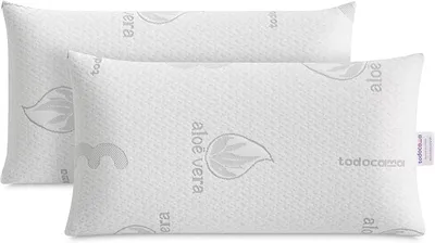 Pack 2 Almohadas Todocama Viscoelástica Aloe Vera 70 cm para Cervicales