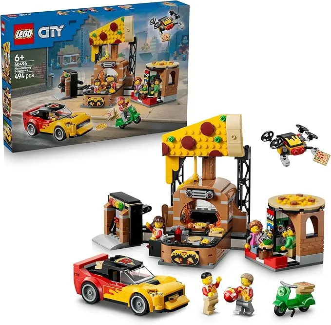 LEGO City Experiencia de Pizza a Domicilio con Vehículos y Minifiguras