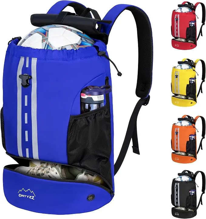 Mochila Fútbol Impermeable con Zapatillero y Múltiples Compartimentos