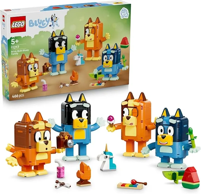 LEGO Bluey: Familia de Bluey para Construir 11217 - Juguete Educativo de 466 Piezas
