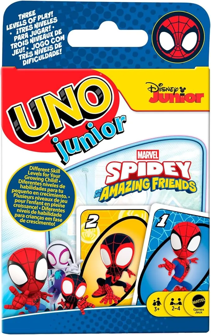 UNO Junior Marvel Spidey - Juego de Cartas Clásico Edición Especial