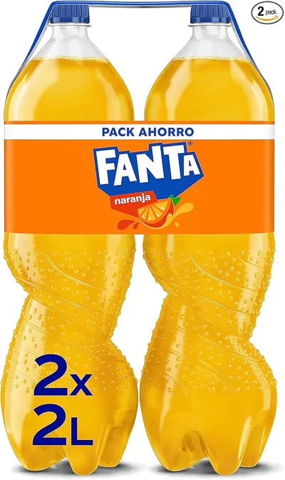 Fanta Naranja, Refresco de Naranja Elaborado a partir de Zumo, Bajo en CalorÃas - Pack 2 Botella 2l