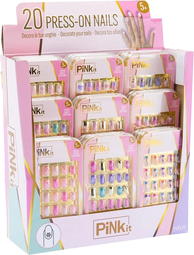 PINKIT Press On Nails - 1 Paquete de Uñas Postizas