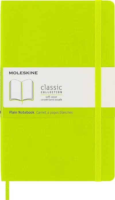 Moleskine Cuaderno Clásico Grande Tapa Blanda Hojas en Blanco Verde Limón 240 páginas
