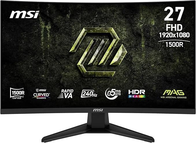 MSI MAG 275CF X24 Monitor Gaming 27" FHD 240Hz 0.5ms VA HDR