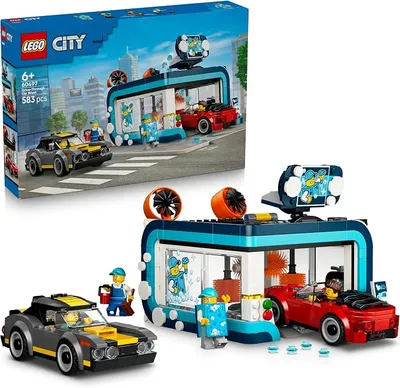 LEGO City Autolavado de Juguete con 2 Coches - Divertido Set para Niños