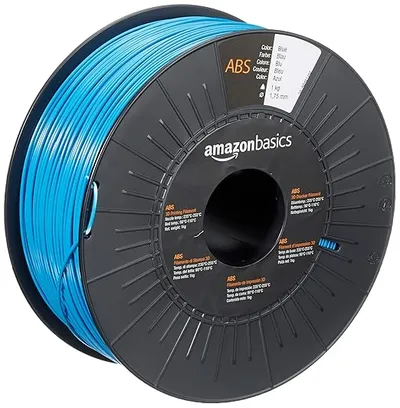 Amazon Basics Filamento para impresora 3D, plástico ABS, 1.75 mm, cinta de 1 kg, azul