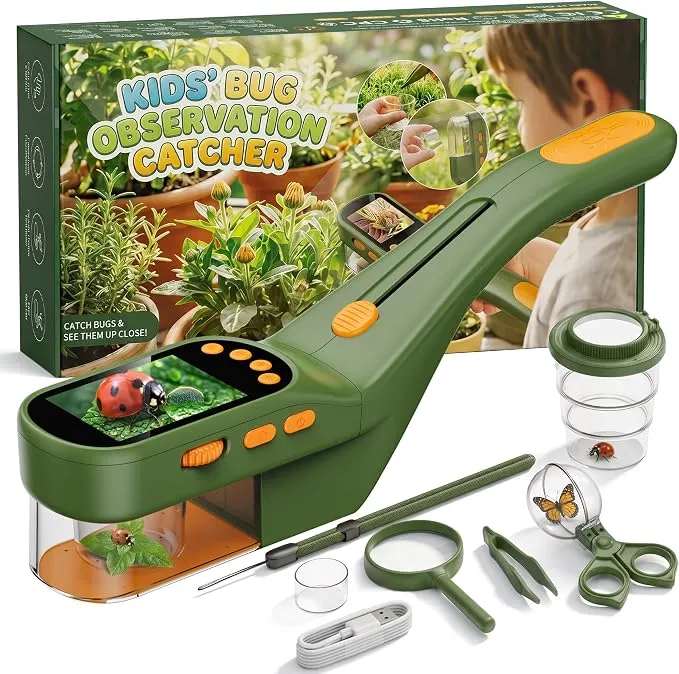 CIMELR Microscopio Insectos 2.4" HD para Niños - Juguete STEM Educativo