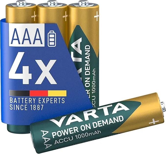 Lote 4 Pilas Recargables AAA Varta Ni-MH Sin Efecto Memoria