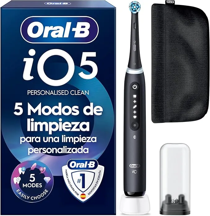 Oral-B iO 5 Cepillo de Dientes Eléctrico con Cabezal, Negro