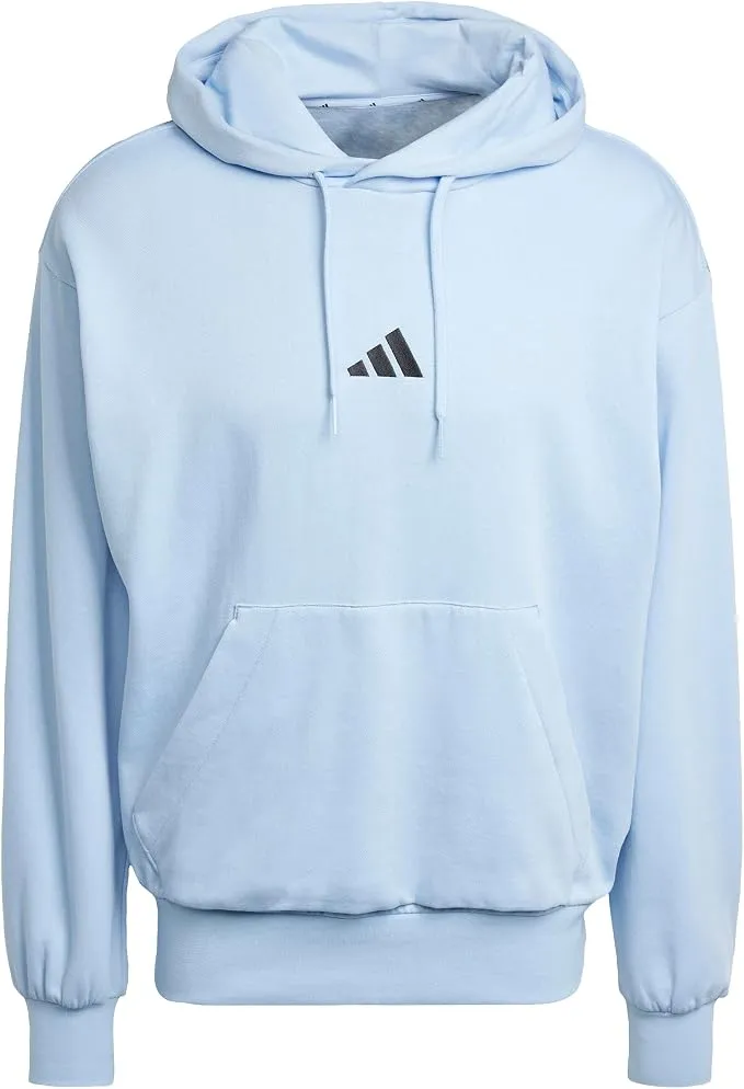 Sudadera adidas Essentials Feelcozy Fleece Hoodie Glow Blue/Black para Hombre