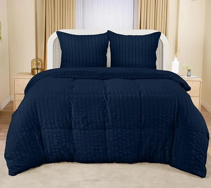 Funda Nórdica Utopia Bedding Microfibra Cama 180 - Azul Marino