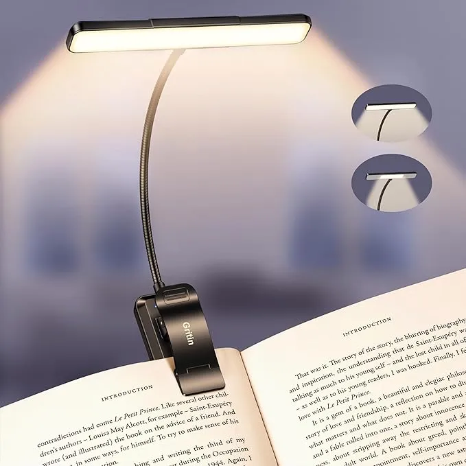 Gritin Luz Lectura Gen 2 Recargable con 32 LED de Espectro Completo