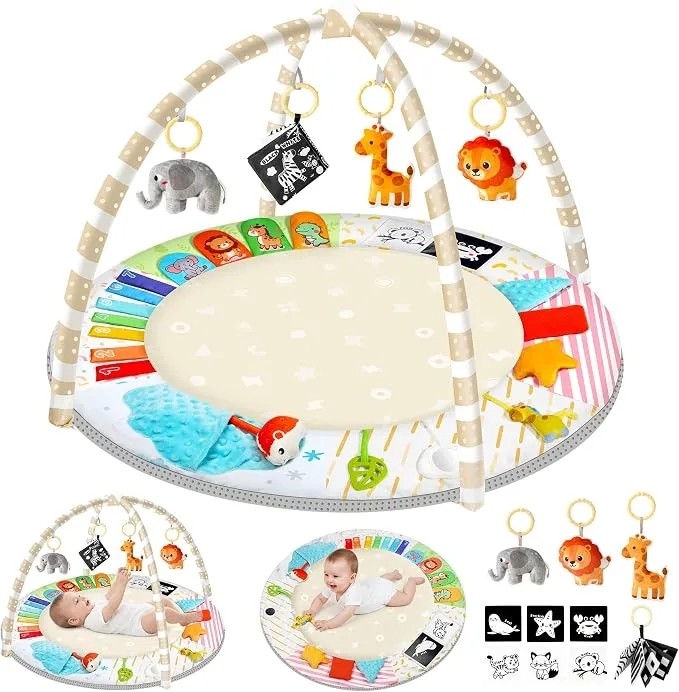 URMYWO Gimnasio Bebé y Tapete de Actividades para Tummy Time
