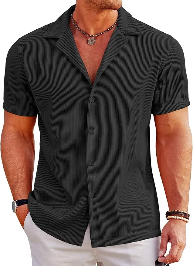 Camisa COOFANDY Anti-arrugas
