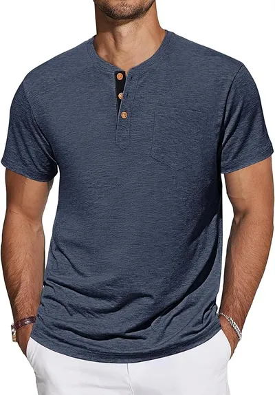 Camiseta Henley Algodón