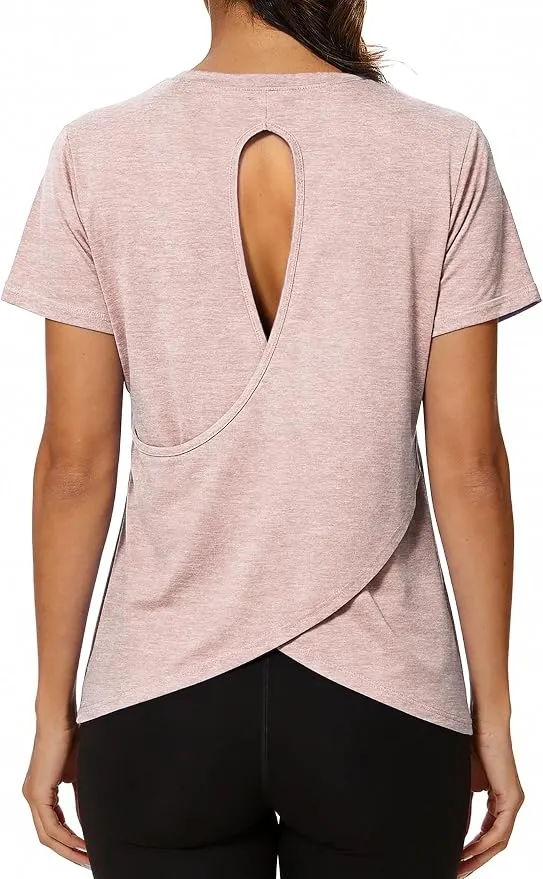 Camiseta Deportiva Mujer Wayleb Rapid-Secado con Espalda Abierta