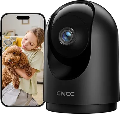 GNCC 2K Cámara Vigilancia WiFi Interior para Mascotas