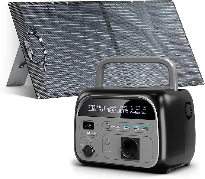 Estación de Energía Portátil AP400 LiFePO4 con Panel Solar y Carga Rápida