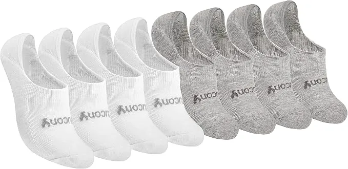 Saucony Calcetines Invisibles Acolchados para Mujer (40, 16 pares)