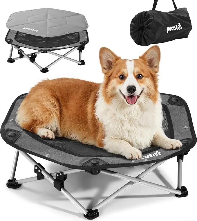 Cama Elevada para Perros Pecute con Manta Refrescante - Plegable L